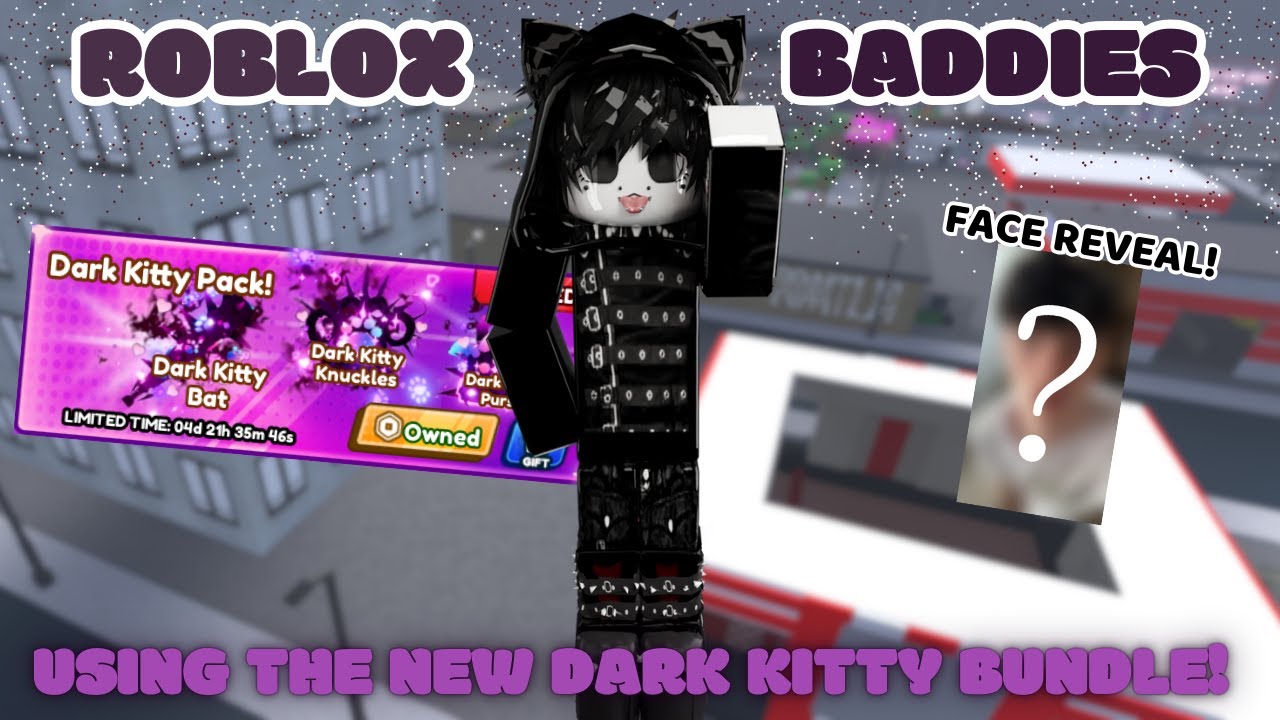 ROBLOX BADDIES ✰ USING THE NEW DARK KITTY BUNDLE + FACE REVEAL?!🐈‍⬛