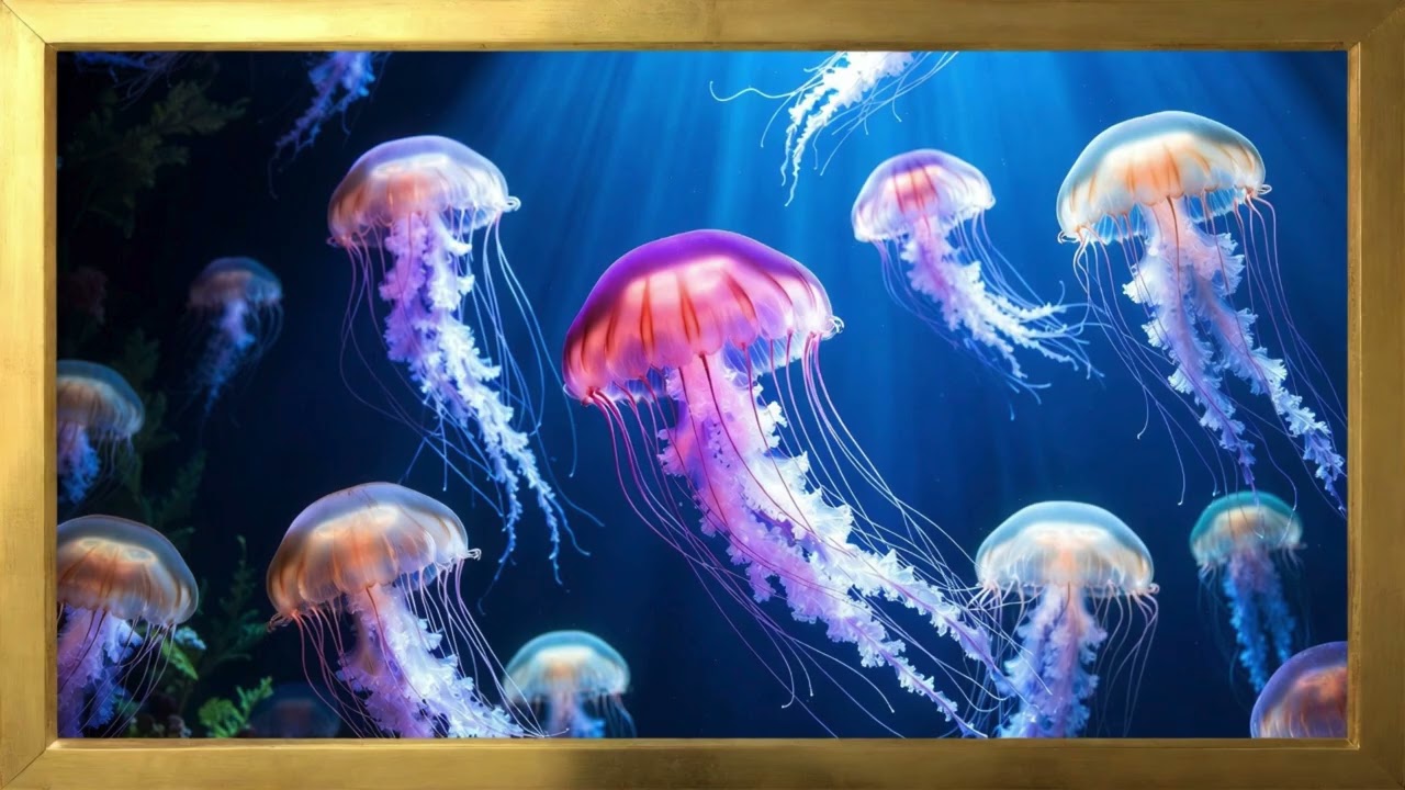 Relaxing Jellyfish Frame TV Art | Arte de TV | screensaver | No sound