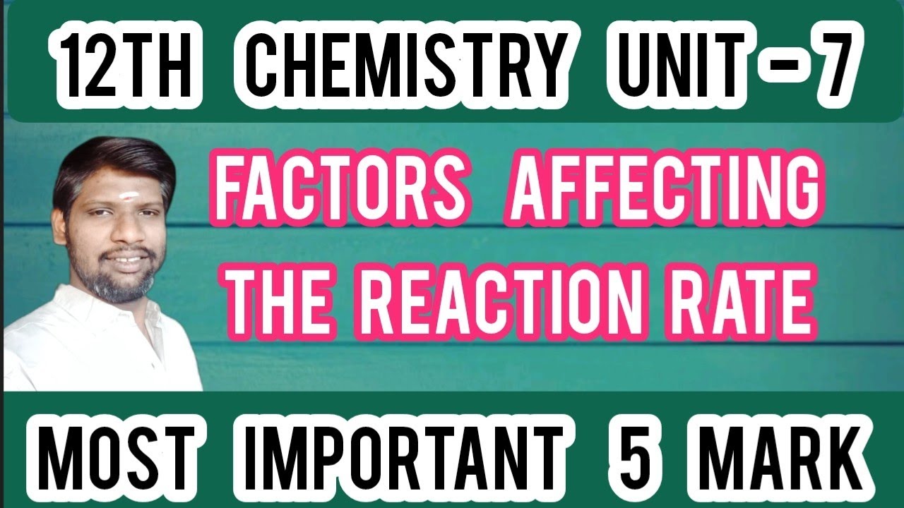 Factors Affecting Reaction Rate | Chemical Kinetics | 12th Chemistry Unit 7 Explained