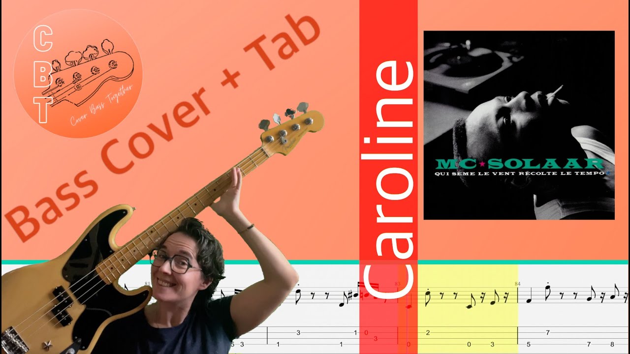MC Solaar - Caroline (Bass Cover) (Tab and Score) #mcsolaar #basscover #basscoverwithtabs