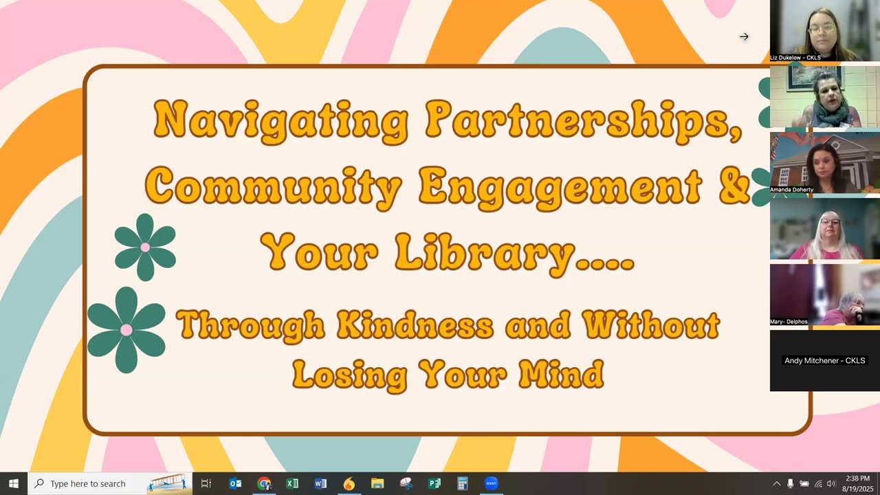 Tuesdays with CKLS: Navigating Partnerships, Community Engagement, & Your Library Through Kindness