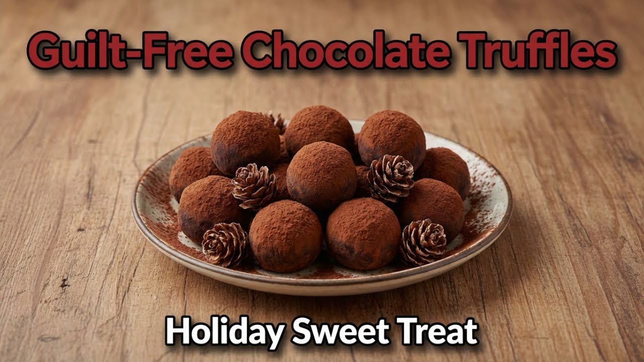 Healthy Chocolate Truffles Recipe | No Refined Sugar Holiday Treats | Pine Cone Truffles