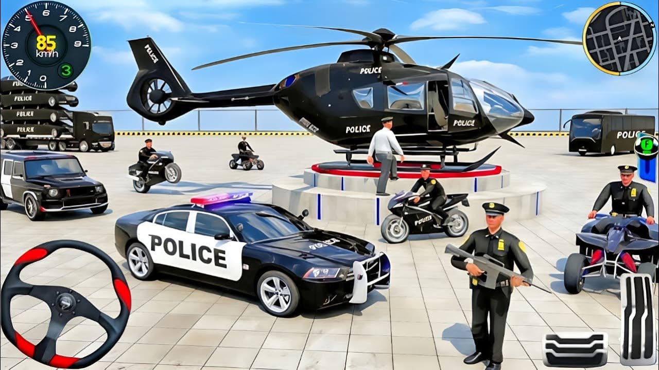 Police Car Chase Simulator 3D Game - Real Cop Cars Driving Simulator 2025 - Android GamePlay