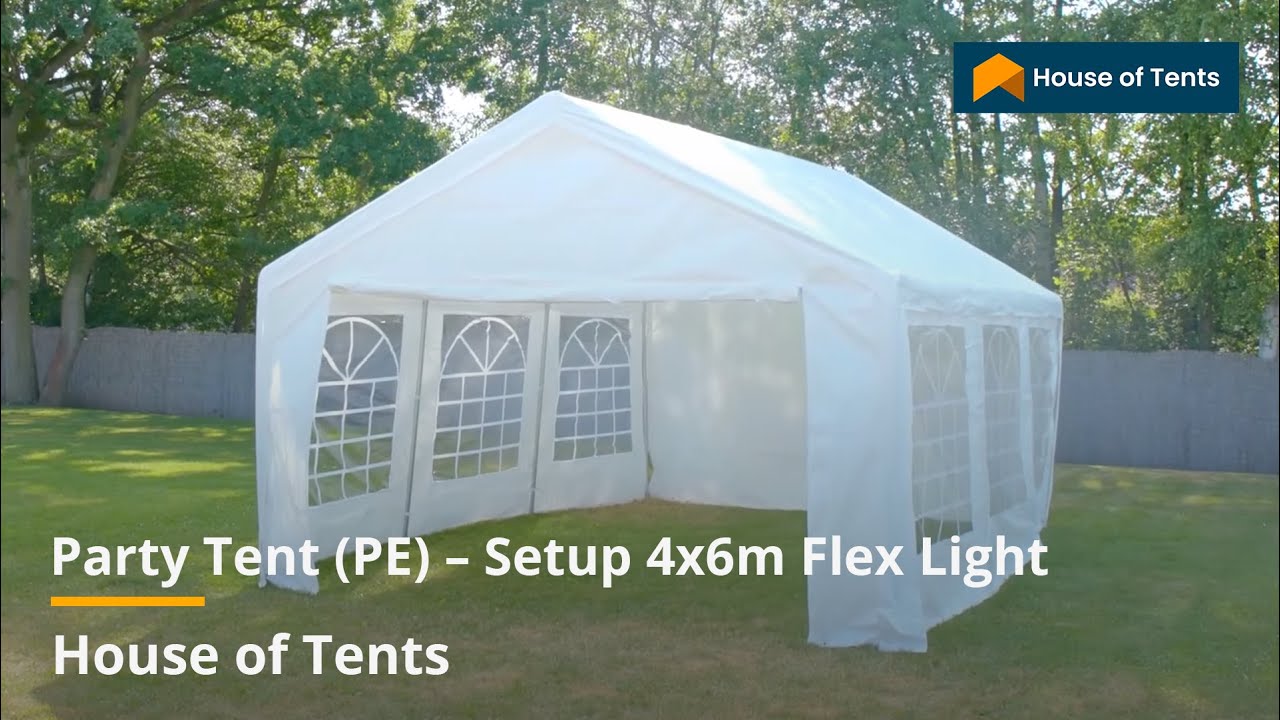 Party Tent (PE) – Setup 4x6m Flex Light