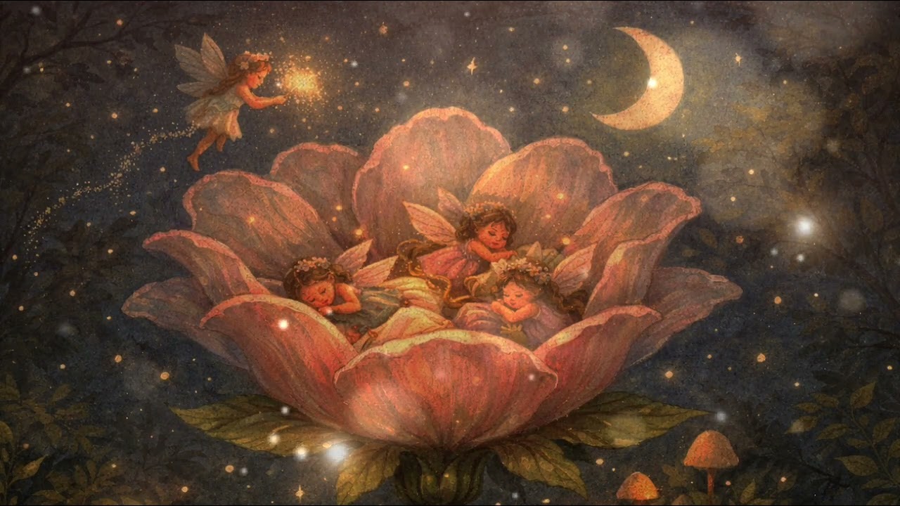 A Single Flower and the Sleeping Fairies | Gentle Sleep Music 🌙 (1 Hour)