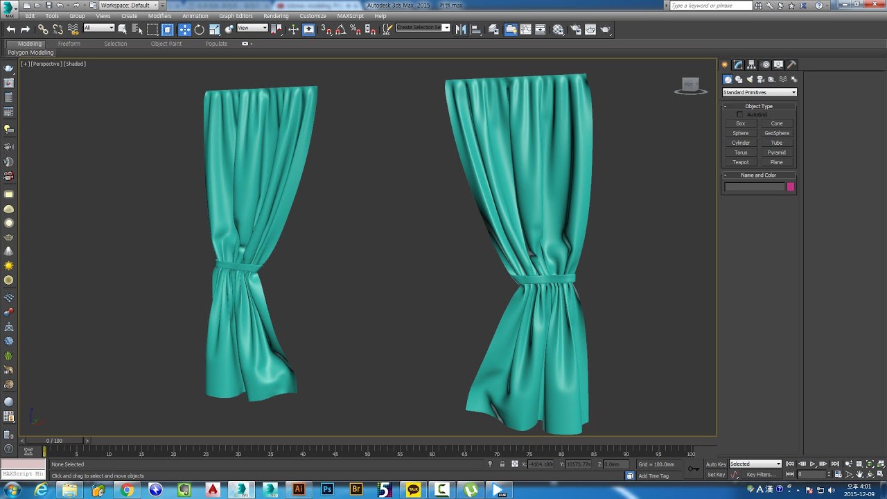 3dsmax modeling 커텐 모델링(Cloth)