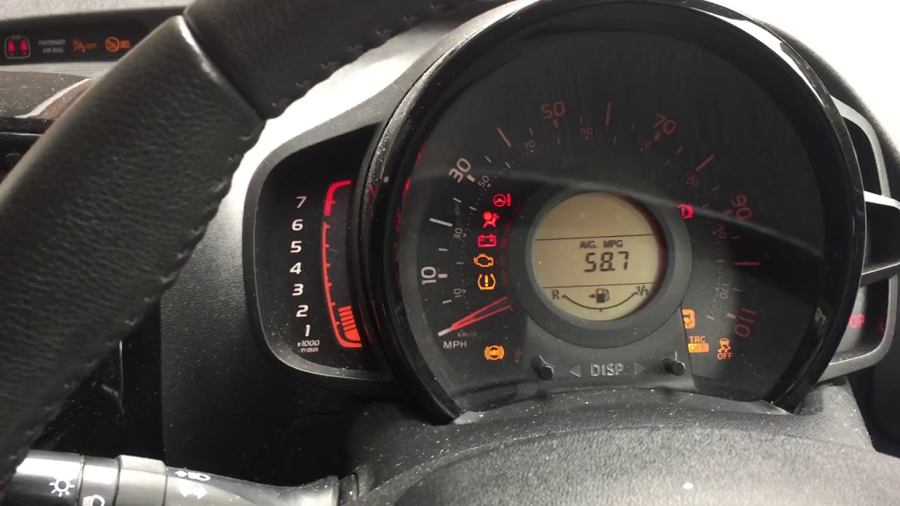 How to reset the tyre pressure monitoring system warning light on a Peugeot 108 (new shape)