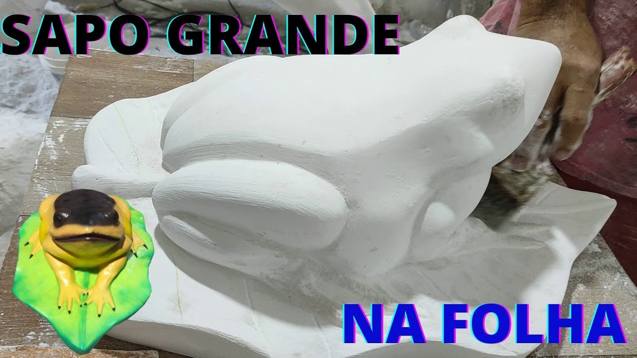 267-Como fazer sapo na Folha [PREPARANDO PRA FAZER SUA FORMA] (como fazer) #artesanato #cimento #ges