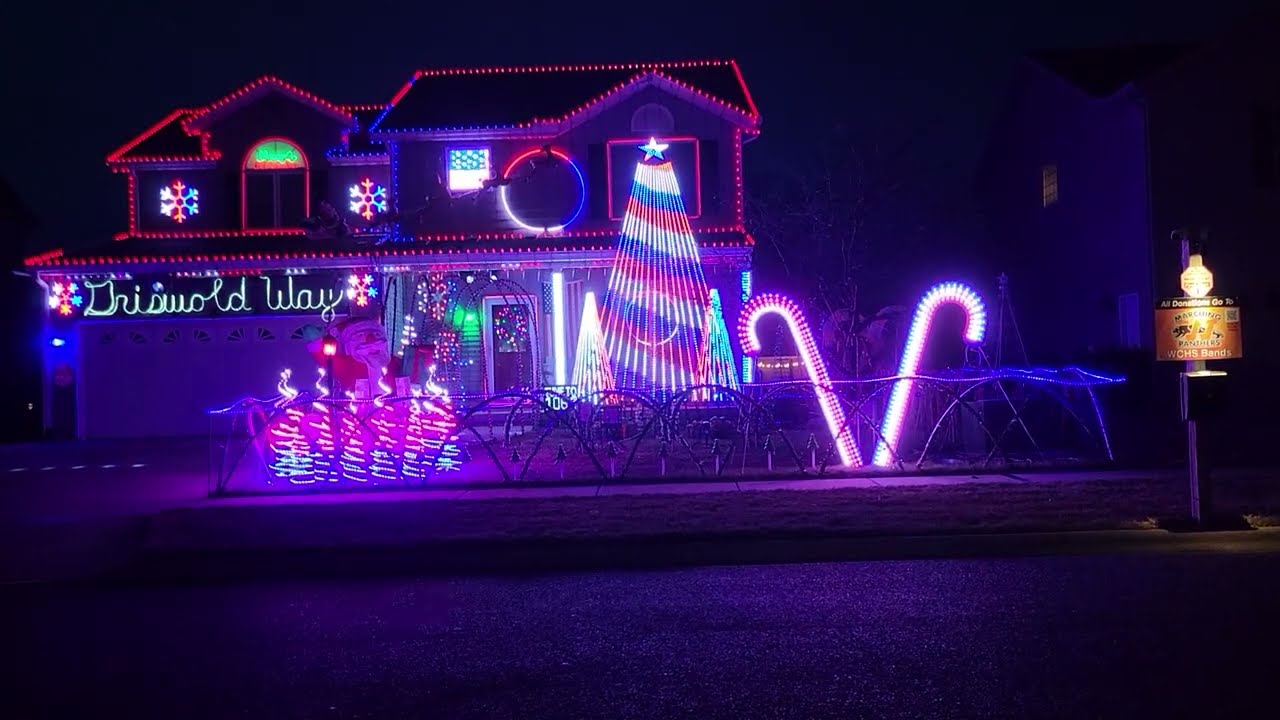 2022 Griswold Way Lights Chicago Blackhawks National Anthem
