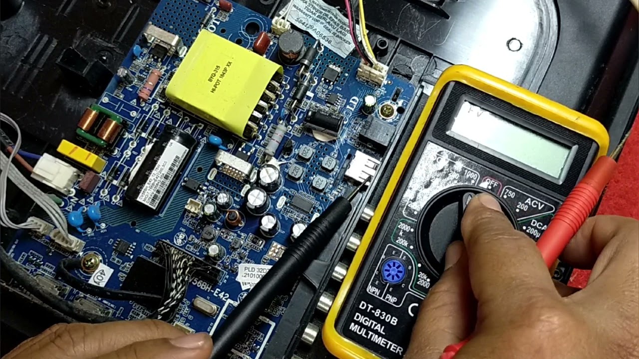 CARA UKUR TEGANGAN TV POLYTRON, 12 VOLT KE TCON, SAAT START DAN STAND BY