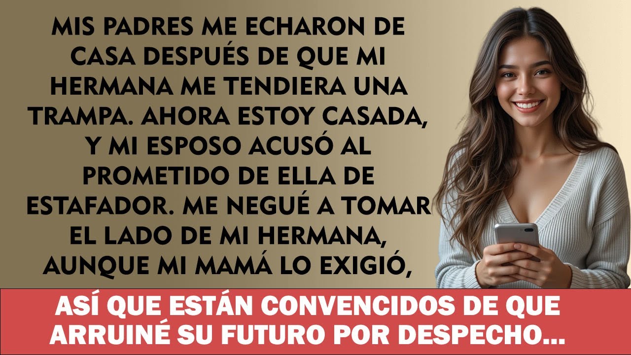 Mis padres me echaron tras la trampa de mi hermana; años después mi esposo acusó a su prometido