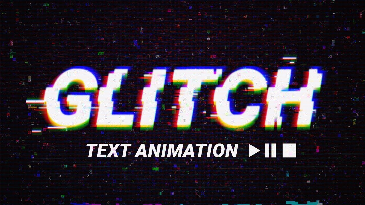 Glitch Text Animation Effect + PSD Template | Photoshop Tutorial