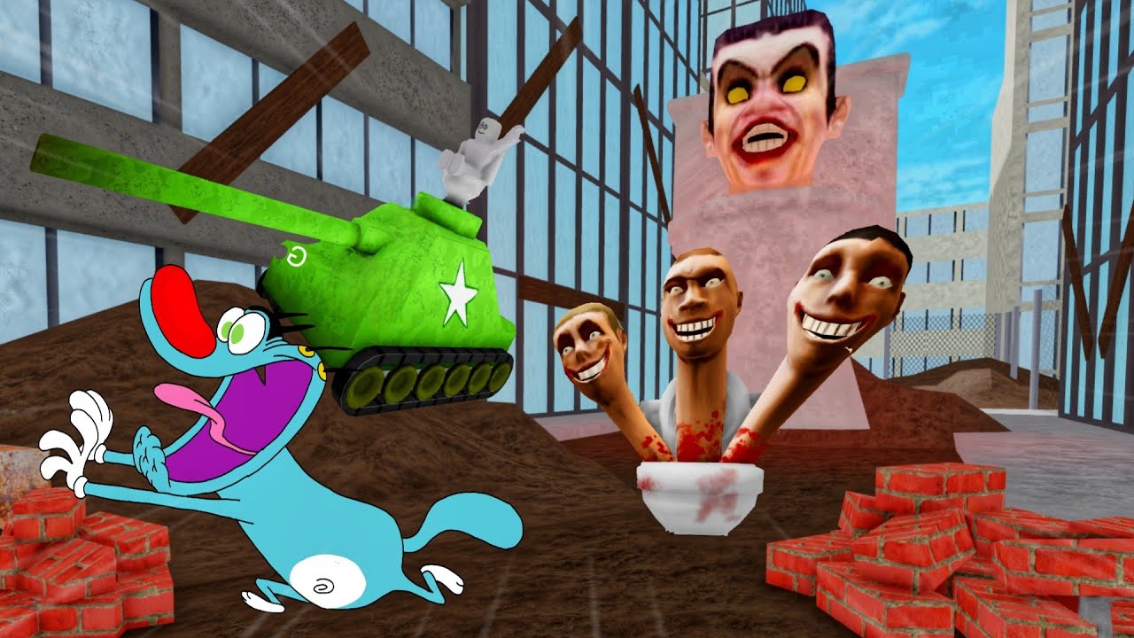OGGY FOUND HORROR CURSED SKIBIDI TOILET MOPRHS IN ROBLOX!