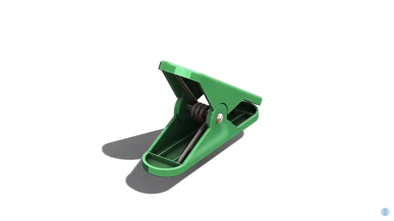 SOLIDWORKS Tutorial - Papers Foldover Clip With Bendable, Movable, Torsion Spring - Method 1