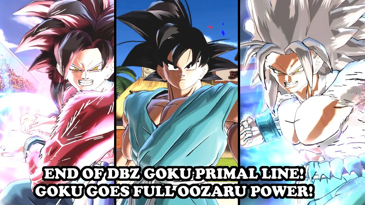 END OF Z GOKU PRIMAL LINE ALL TRANSFORMATIONS (SSJ-3-4-Limit Breaker-5)! OOZARU PATH! DB Xenoverse 2