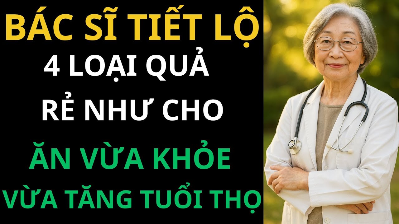 BÁC SĨ NHẬT TIẾT LỘ : 4 Loại quả rẻ như cho ăn vào vừa Khỏe, vừa Tăng Tuổi Thọ