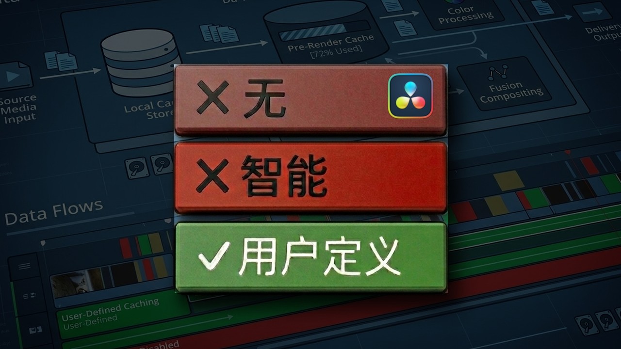 别再浪费你的高性能电脑！达芬奇用户定义缓存的正确用法
