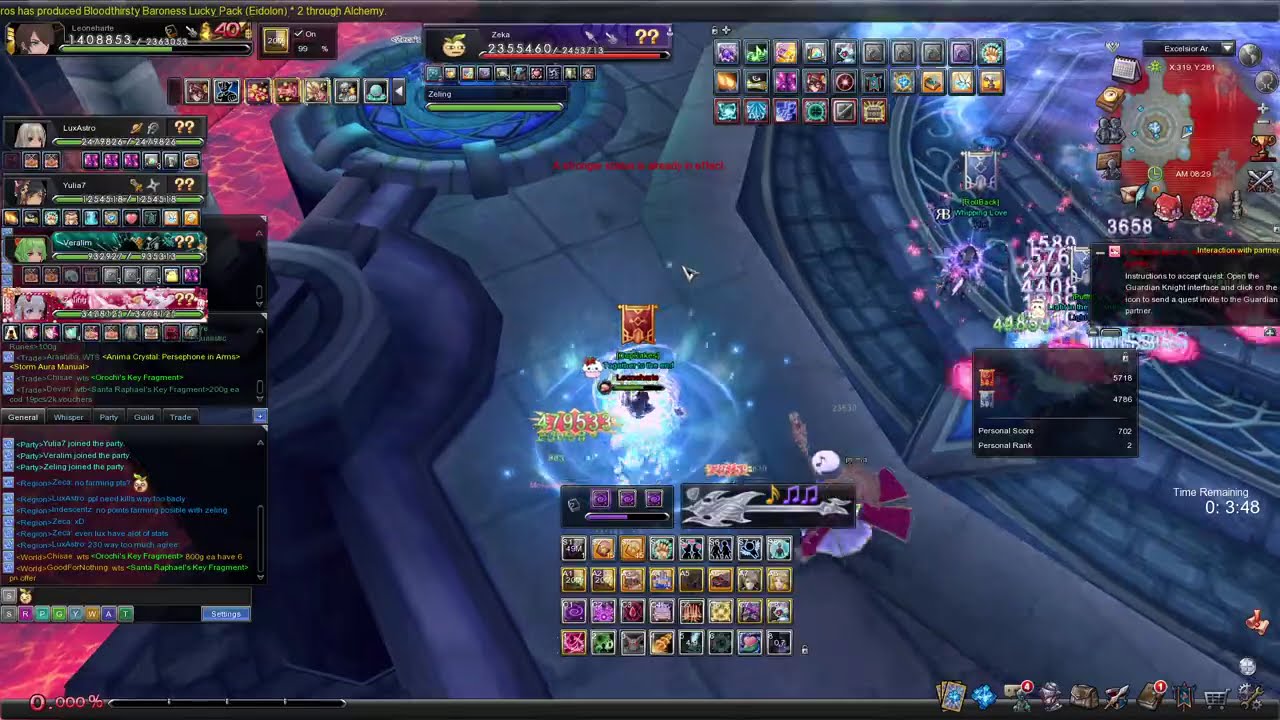 Aura Kingdom Online - Max Level S40 Sorcerer PvP Excelsior Arena 5 vs 5 2025