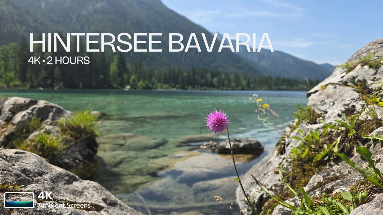Hintersee Lake (Ramsau) | 4K Static Nature View | Silent TV Background