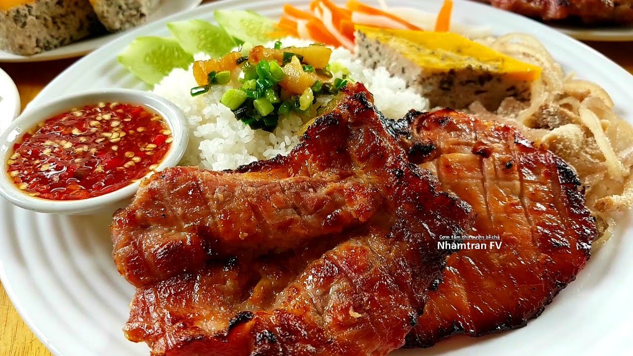 CƠM TẤM THỊT SƯỜN BÌ CHẢ cách làm chi tiết tại nhà ngon như tiệm ai cũng nấu được |Nhamtran FV