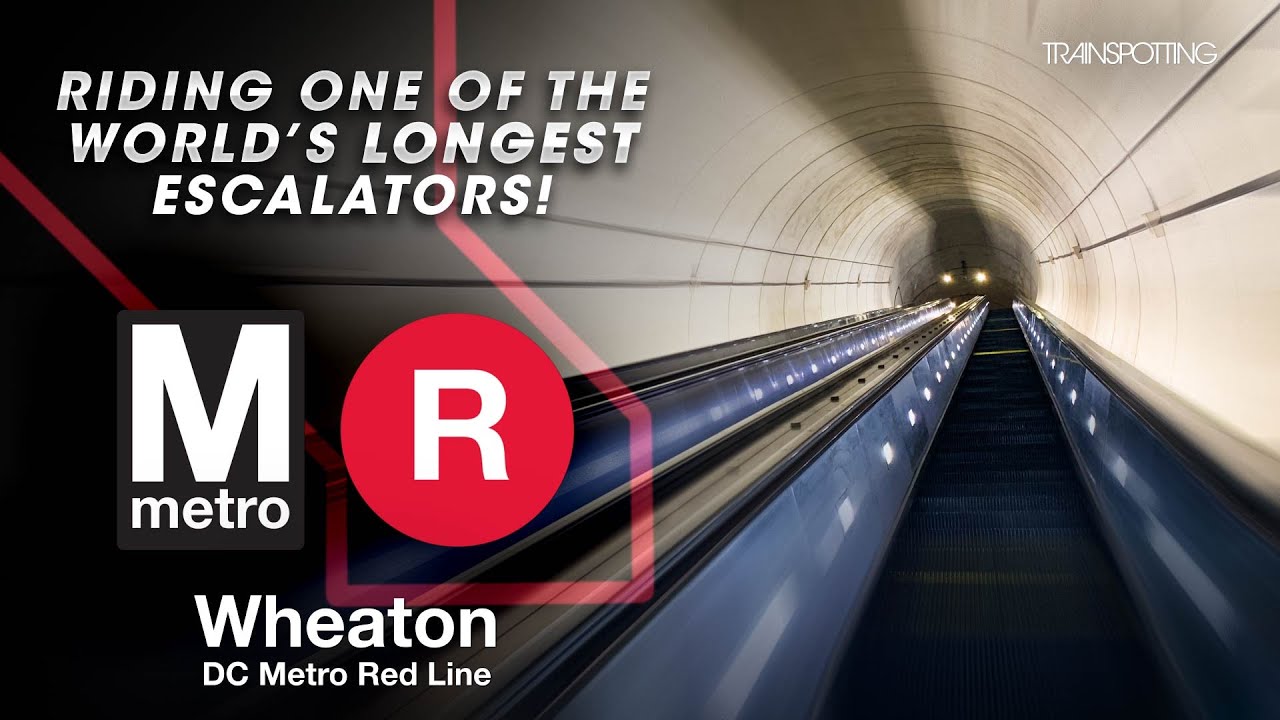 Riding One of the World's Longest Escalators at Wheaton Station | WMATA DC Metro Red Line