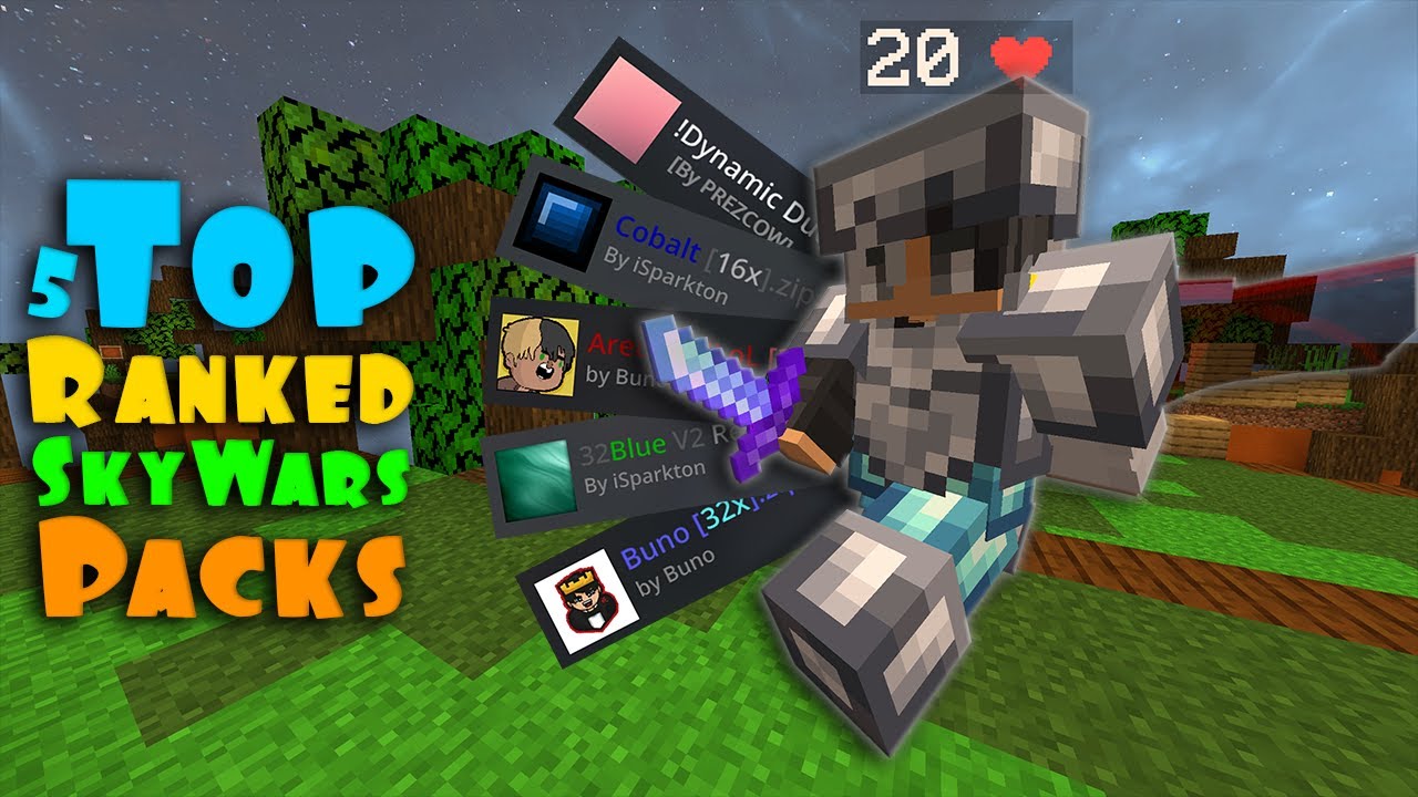 Top 5 Texture Packs For Ranked SkyWars! (Hypixel Ranked Skywars)