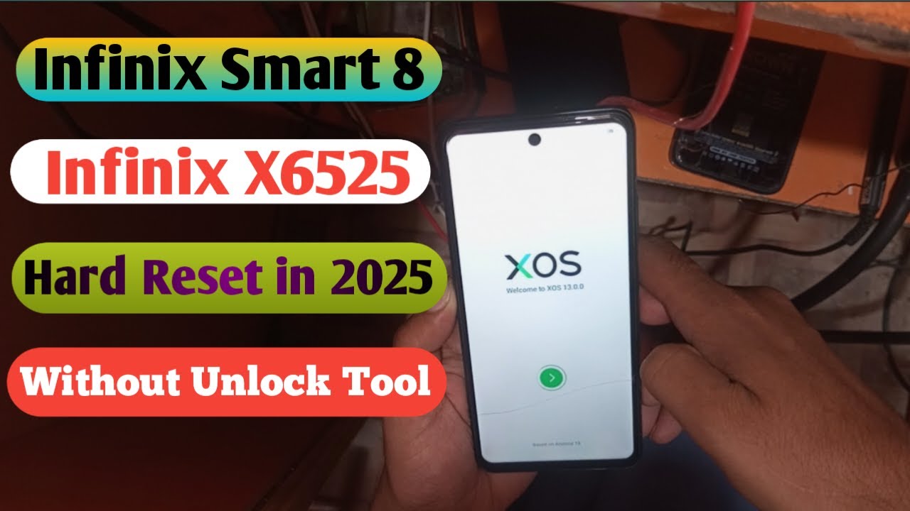 infinix x6525 hard reset Infinix smart 8  without unlock tool in 2025 power key vol down press 100 %