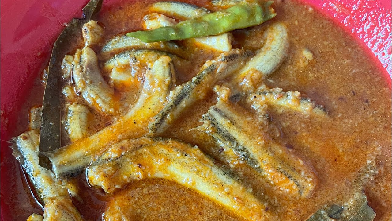 নারিকেল বাটা দিয়ে বাইন মাছে রান্না।