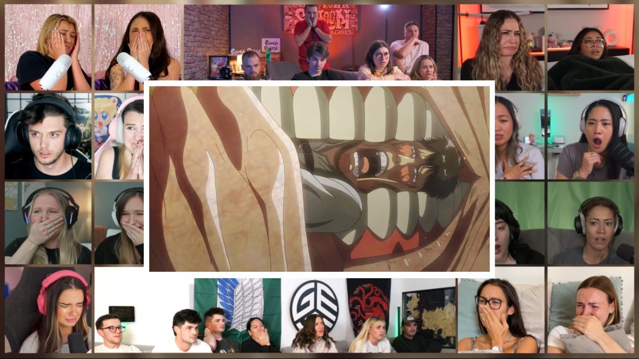 Attack on Titan Season 3 episode 18 Mega Reaction Mashup  | 進撃の巨人  | Shingeki no Kyojin