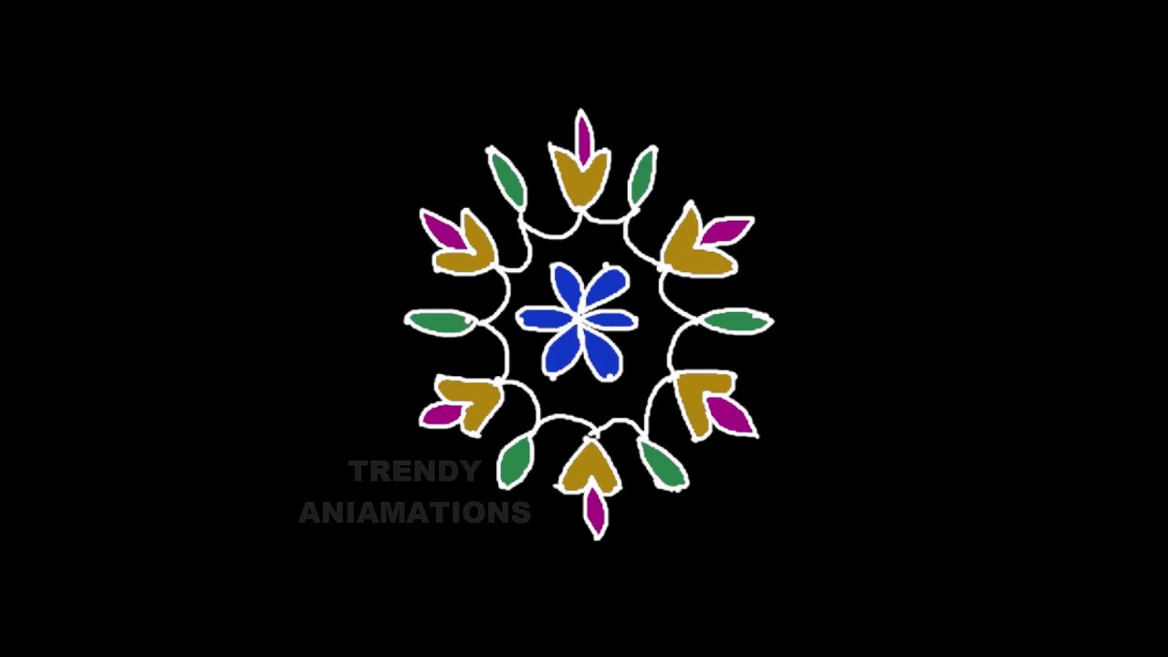 Easy and cute rangoli design with 7*4dots | Latest design muggulu | Rangavalika | Design kolam |