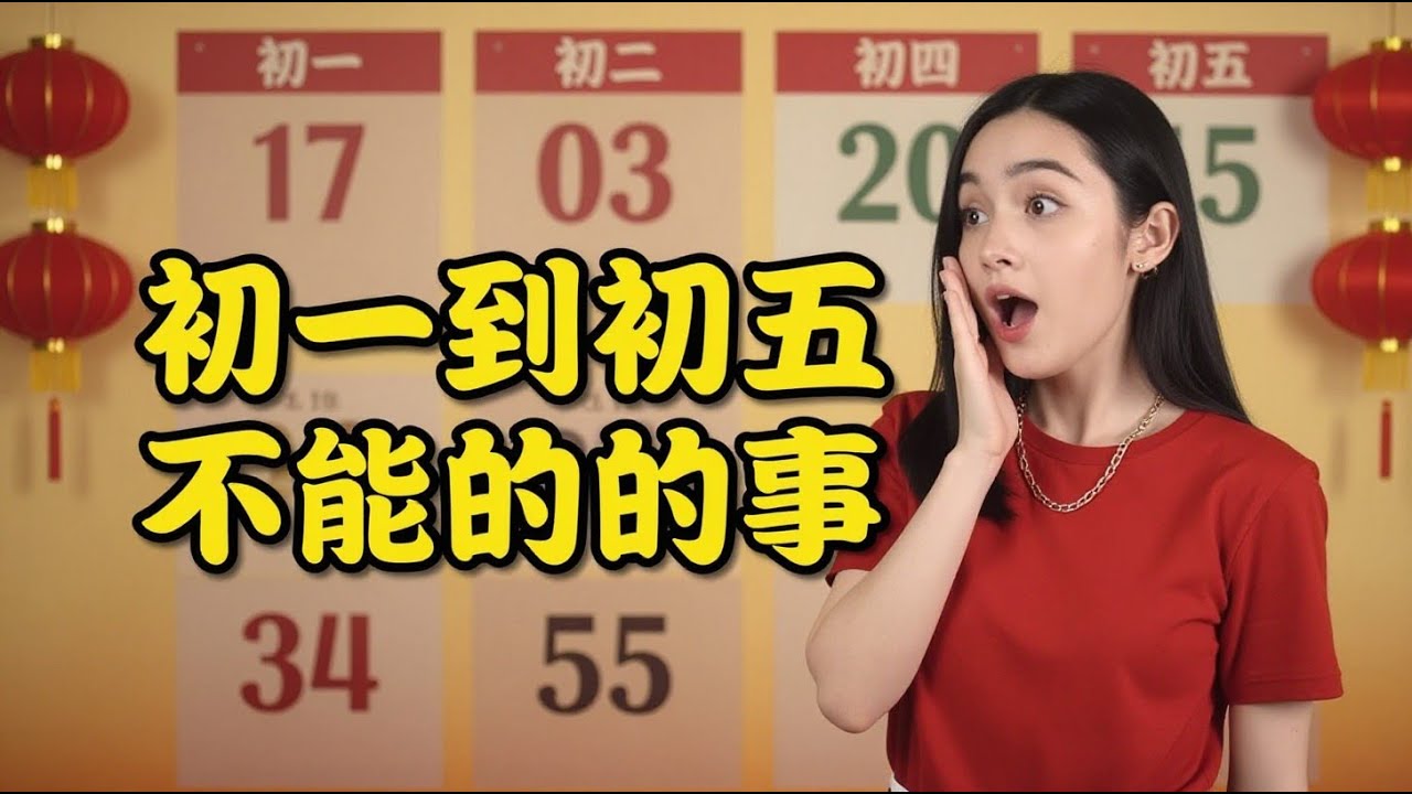 【台灣過年禁忌大解密】初一到初五每天不能做的事？老一輩堅持的習俗背後藏著這些智慧！#台灣 #過年習俗 #春節 #傳統文化 #年俗 #初一到初五 #台灣文化 #過年禁忌 #回娘家 #財神 #寶島驕傲