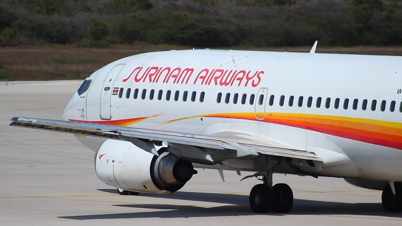 Surinam Airways Boeing 737-300 Landing + Departure From Curacao Airport