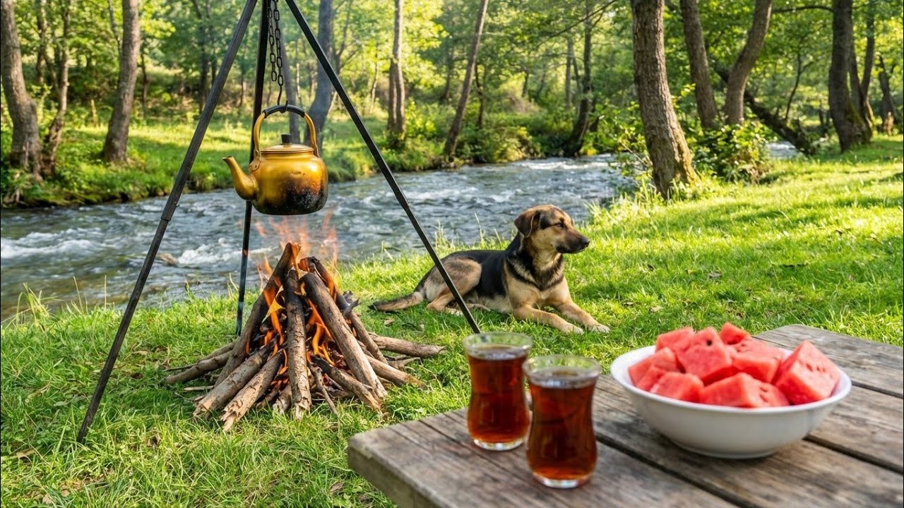 A Quiet Tea & Watermelon by the River