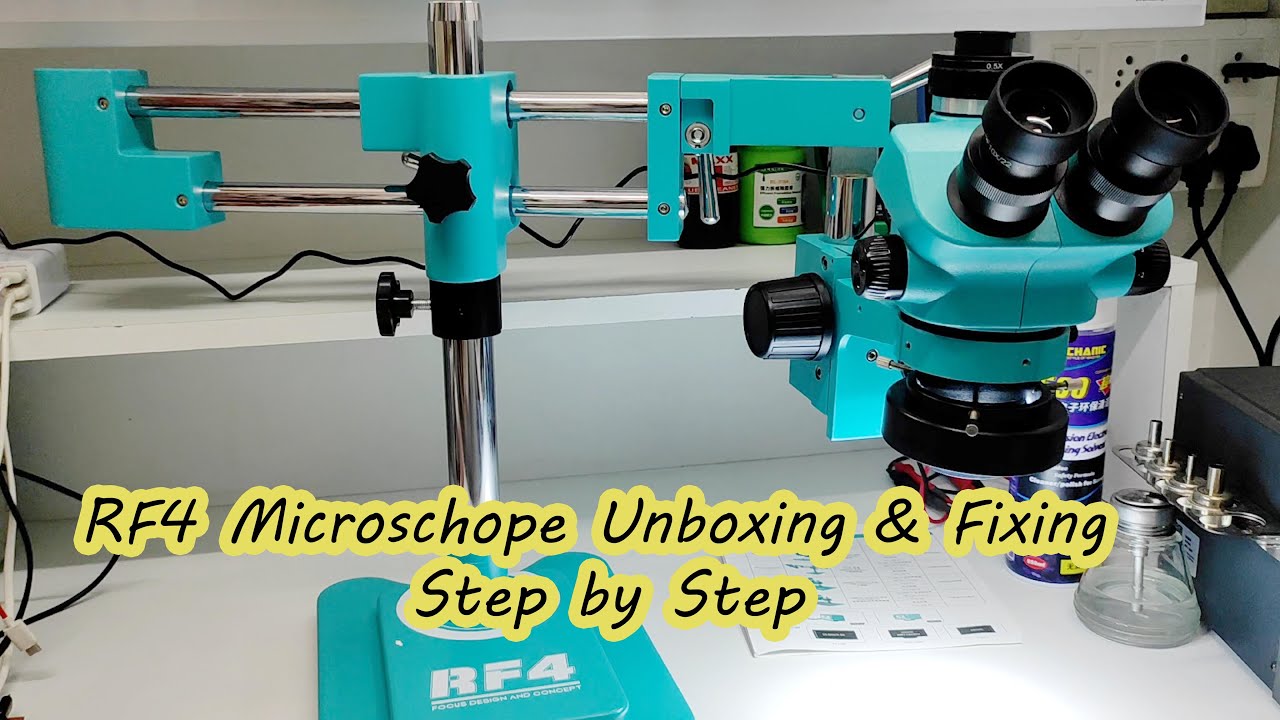 RF4 Boomstand Microscope Unboxing & Setup / Microscope Assemble /  RF4 Microscope Unboxing & Fixing