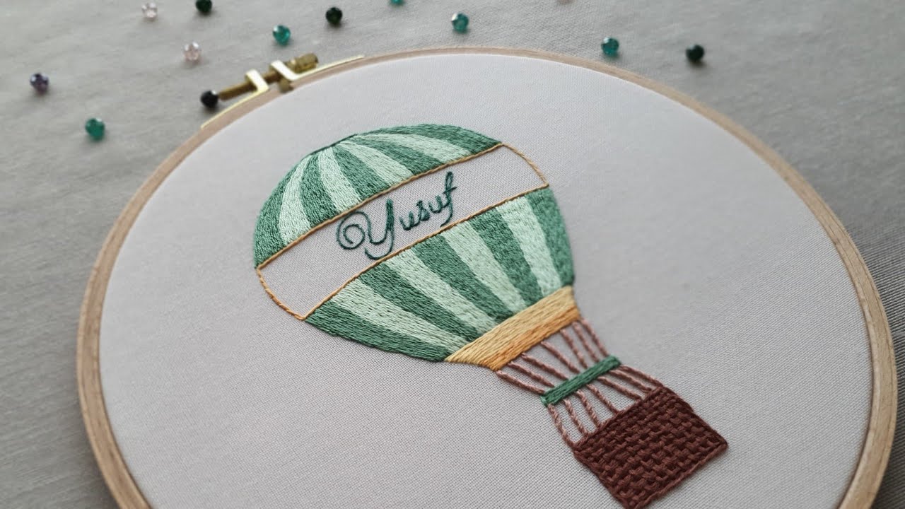 BASİT NAKIŞ TEKNİKLERİ İLE BALON DESENİ | NAKIŞ İLE İSİM  | How to write a name with embroidery?
