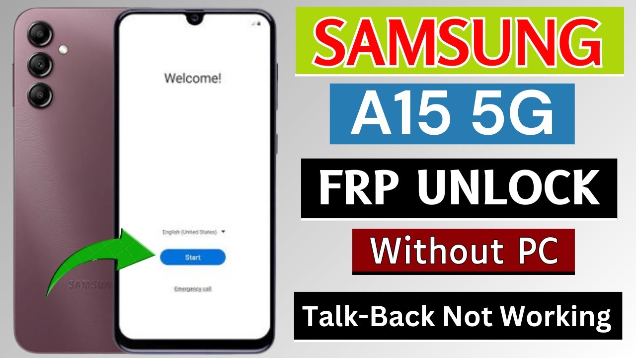 Samsung A15 5G Frp Bypass/Unlock Google Account Lock Android 14 | Talkback Not Working | Without PC