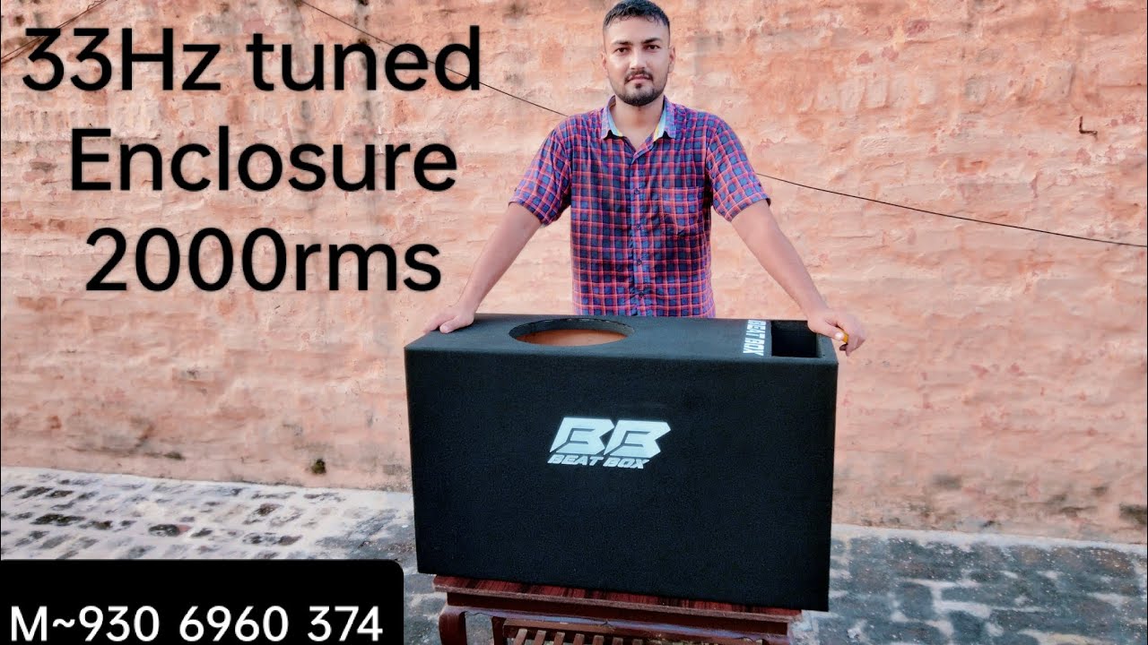 Subwoofer Enclosure 33 Hz Tuned 2000 RMS Build By Beat Box! Sound Quality Bass Product 