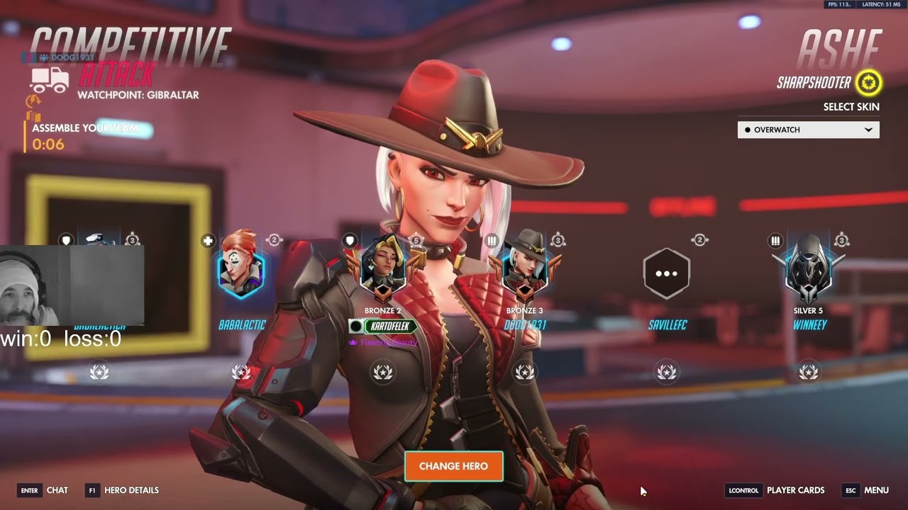 i'm hooked on ashe in overwatch! (we love bob)    #overwatch2 #overwatch
