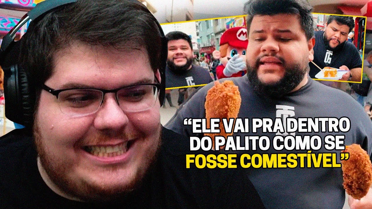 CASIMIRO REAGE: UM DIA INTEIRO COMENDO HOTDOG COREANO NA LIBERDADE | Cortes do Casimito