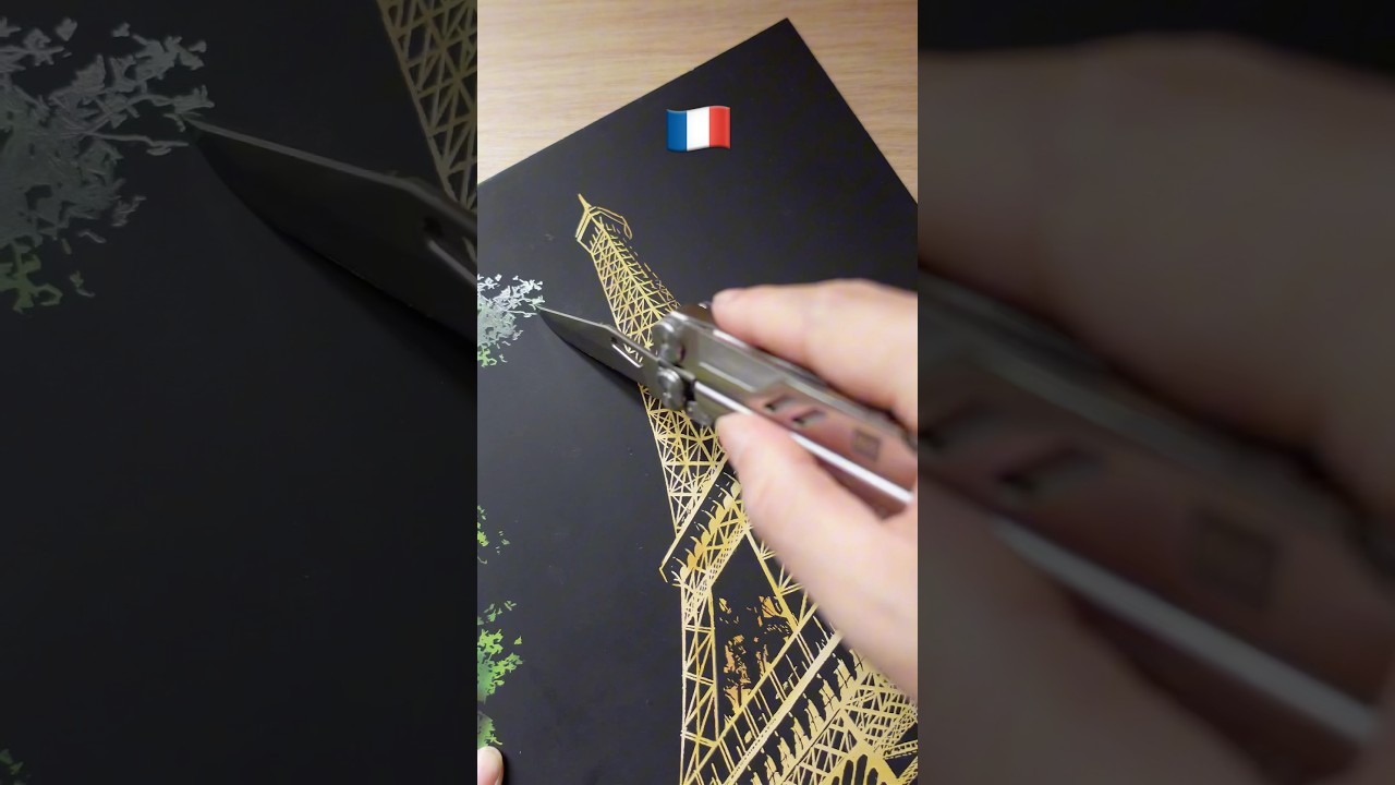 🇫🇷Eiffel Tower Scratch Reveal: What&rsquo;s Hidden?🌈 #france #painting #art