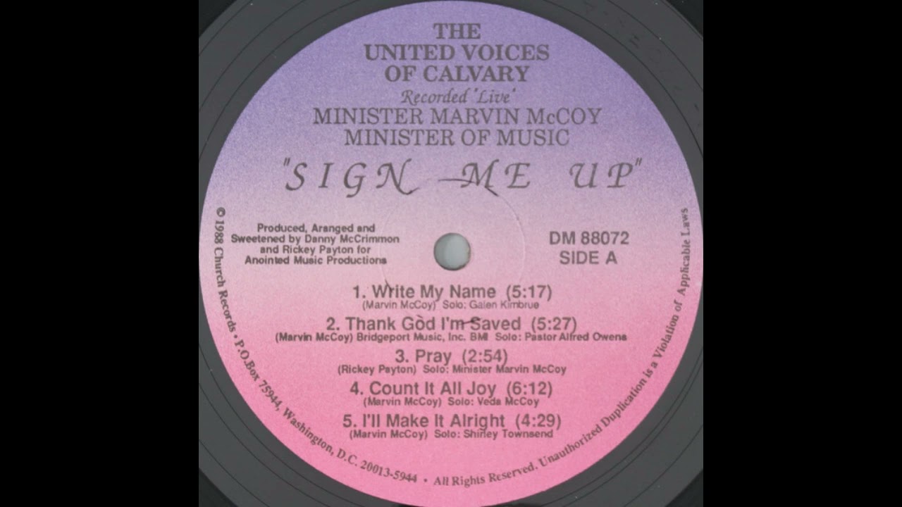 (1988) The United Voices Of Calvary – 