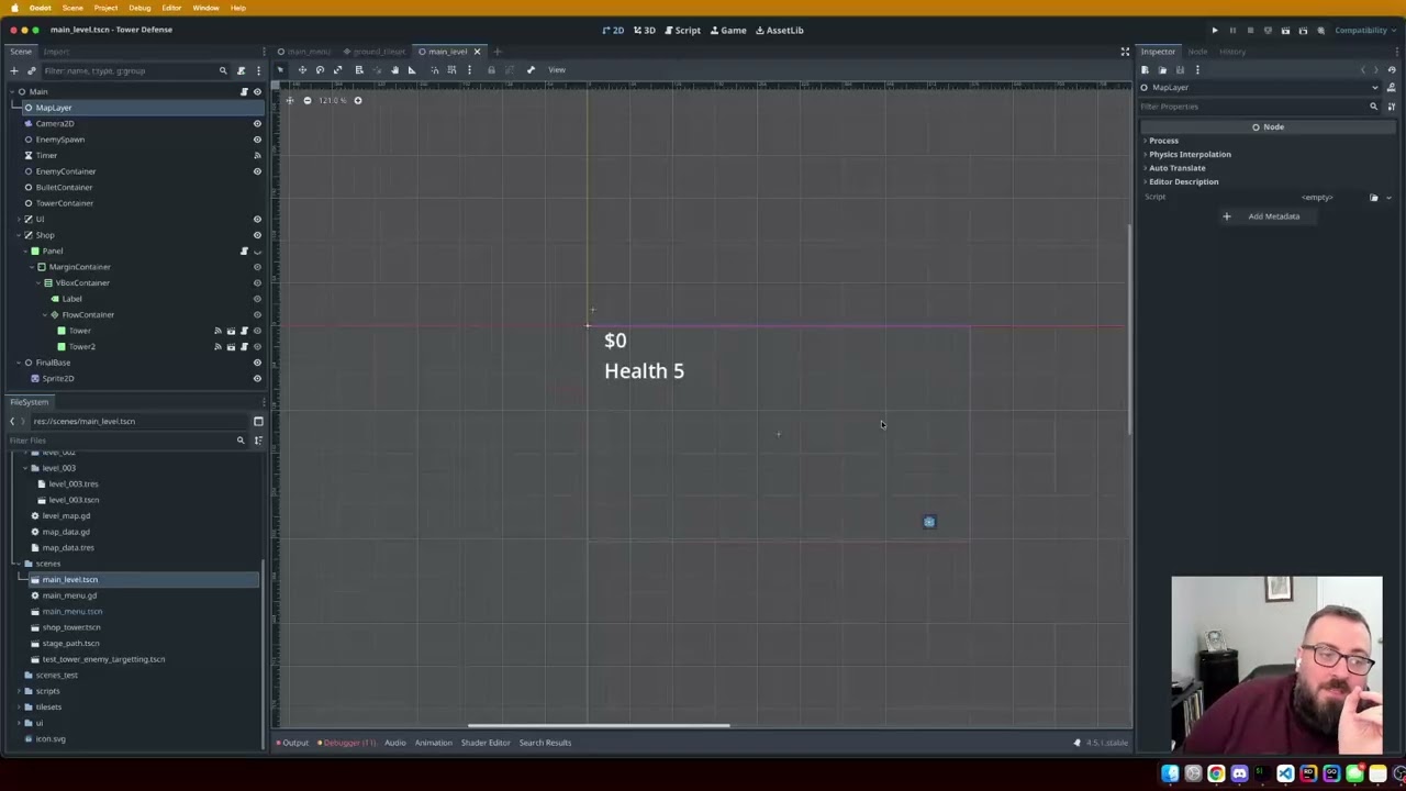 Day 24: Multi-Level System with Map Data Resources | Godot Tower Defense Devlog
