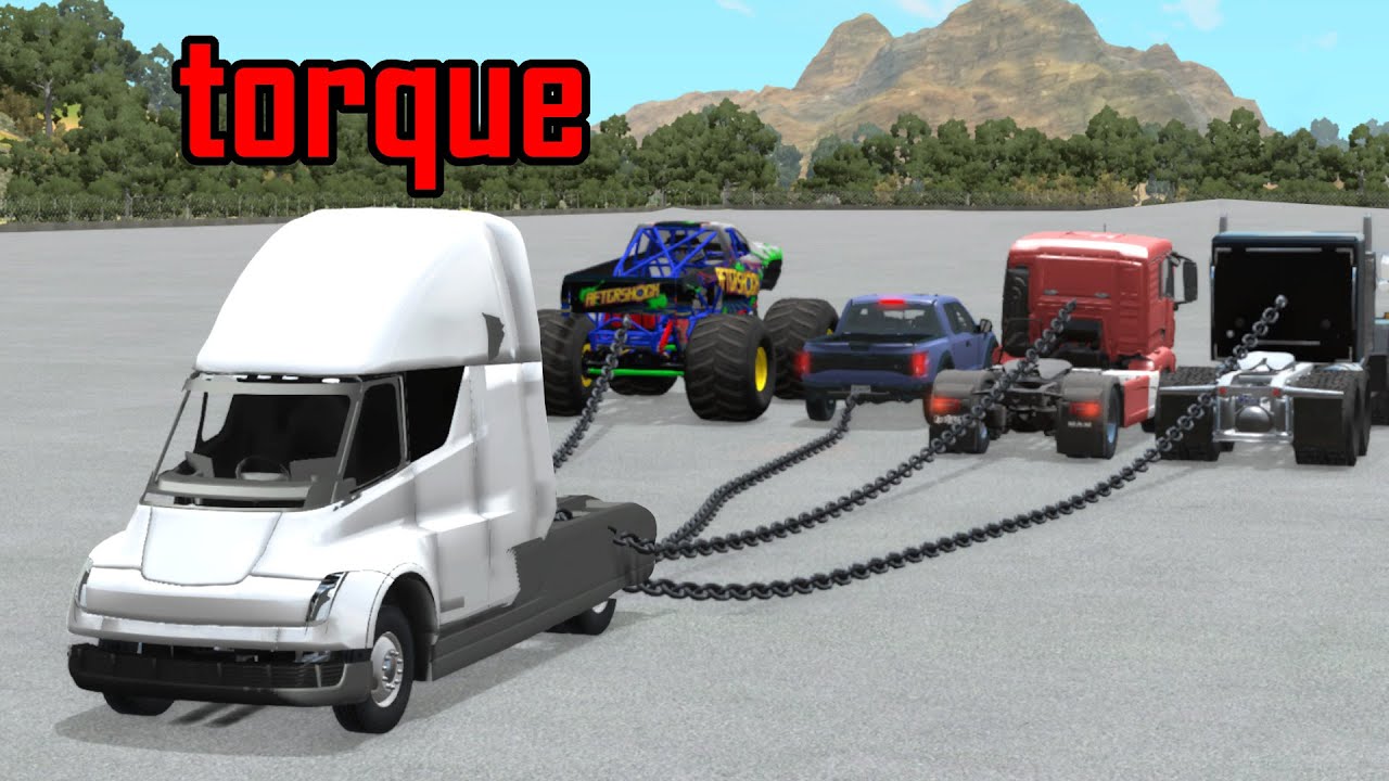 Tesla Semi against Everybody - beamng drive