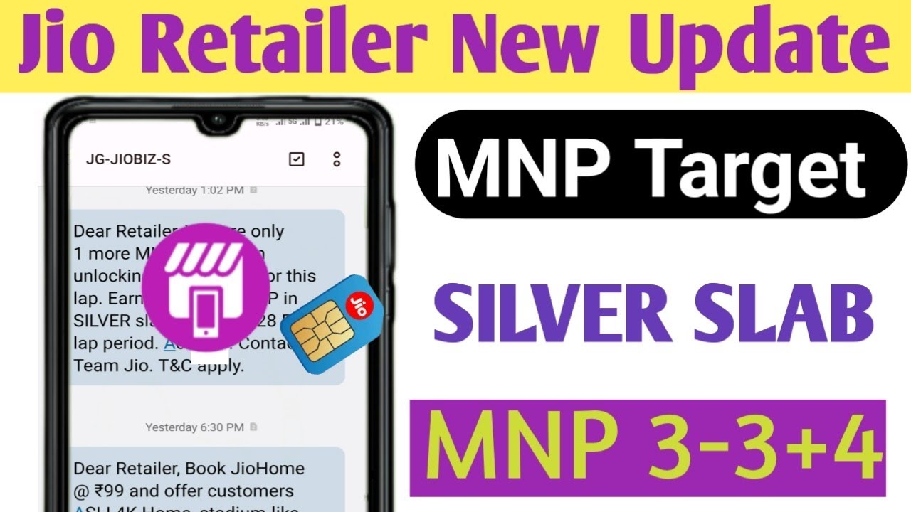 Jio Retailer MNP Unlocking SILVER Slab | Jio Retailers MNP Target New Update 
