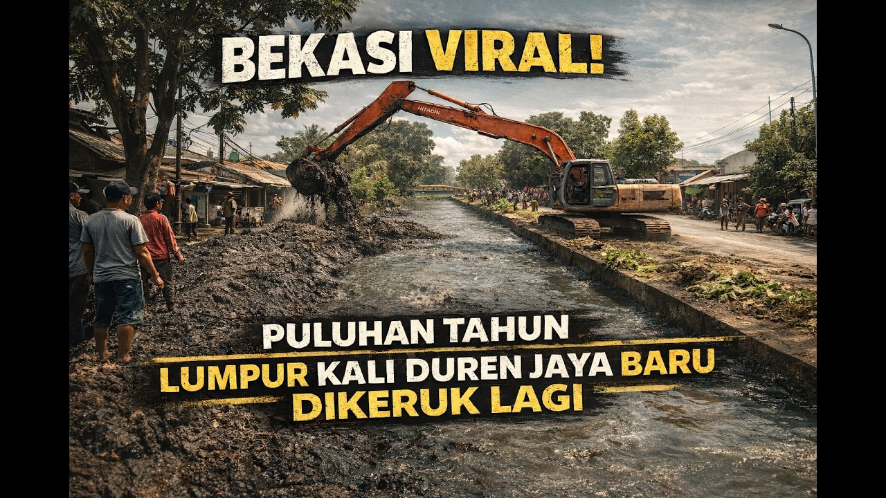 BEKASI VIRAL‼️Puluhan Tahun, Lumpur Kali Duren Jaya Akhirnya Dikeruk Lagi | Proyek KDM Dimulai