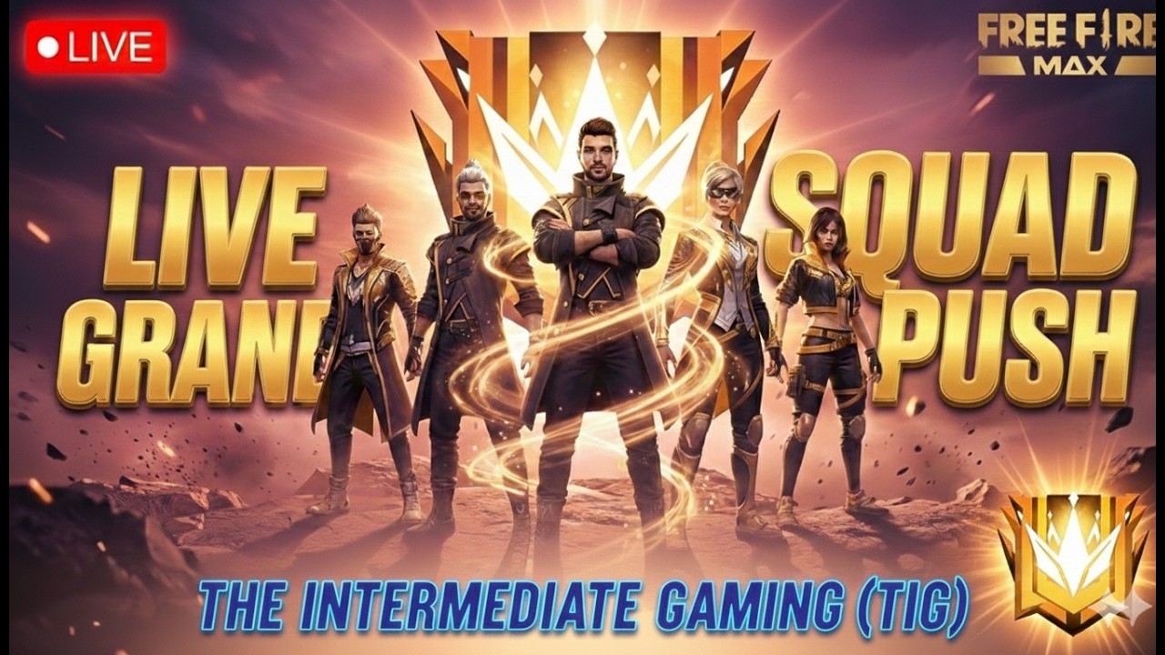 Free Fire Max Live 🔴 [ BR RANKED] Grandmaster Rank Push!! Only mobile 📱