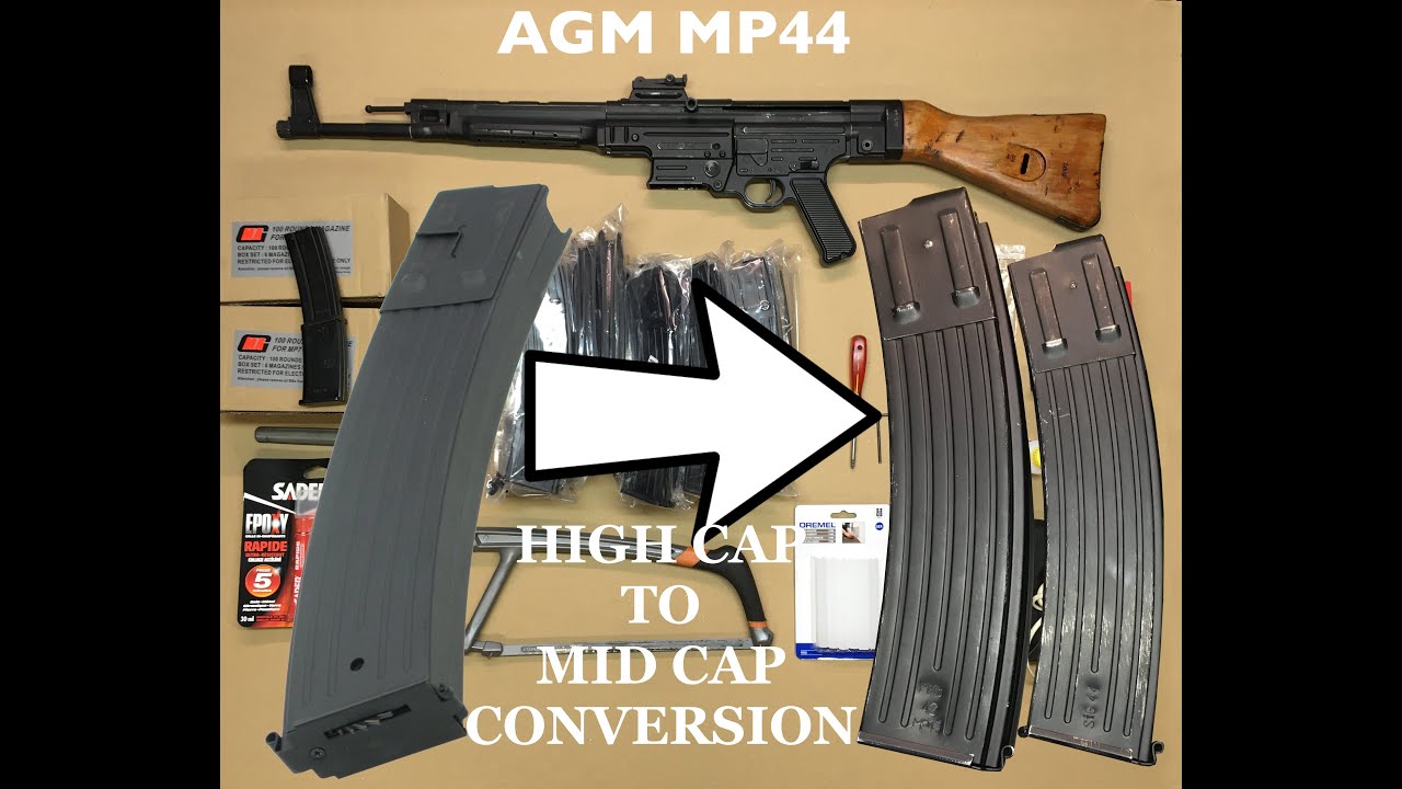 Conversion des chargeurs MP44 AGM en Mid Cap / High-Cap to Mid-Cap conversion AGM STG 44 magazines
