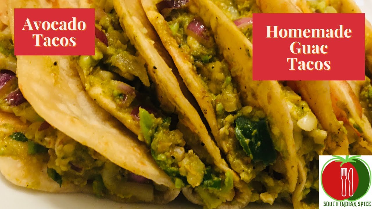 Homemade Avocado Tacos | Mexican style Guacamole Tacos  | Easy Vegetarian Snack | Healthy Recipe