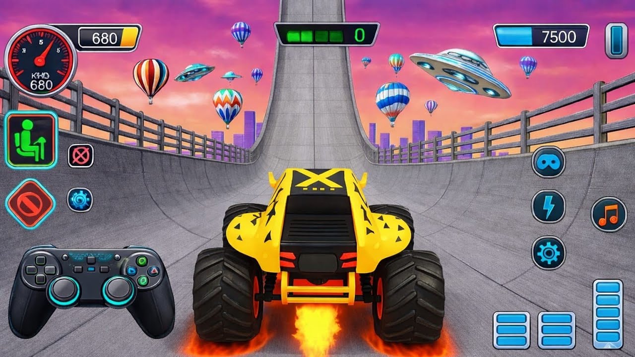 Monster Truck Mega Ramp Impossible Driver - Monster Truck Mega Ramp Racing - Android Gameplay 