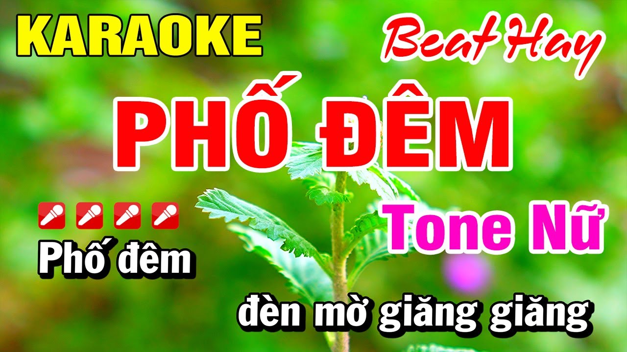 Karaoke Phố Đêm Tone Nữ (Beat Hay) Nhạc Sống 2025 | Hoài Phong Organ